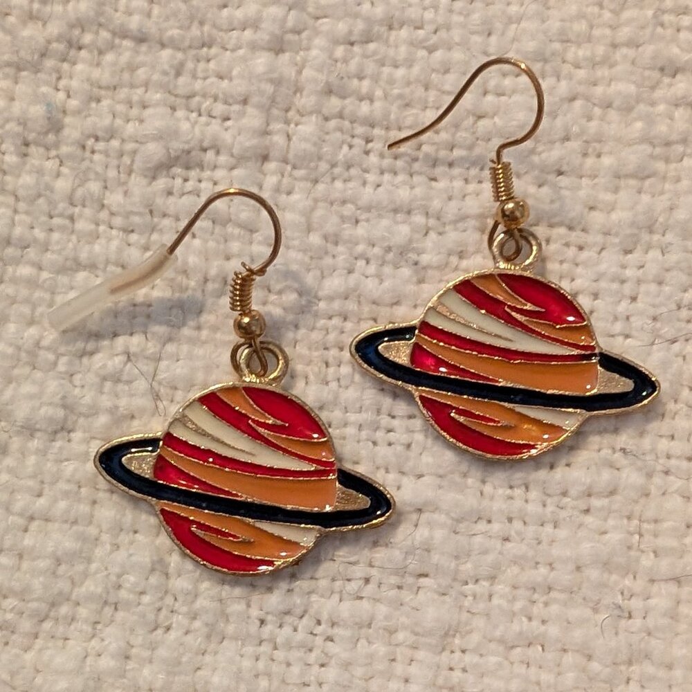Saturn Planet Earrings